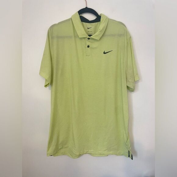 Nike Dri-FIT Tour Men's Golf Polo xlarge Light Lemon Twist/Black - Picture 8 of 11